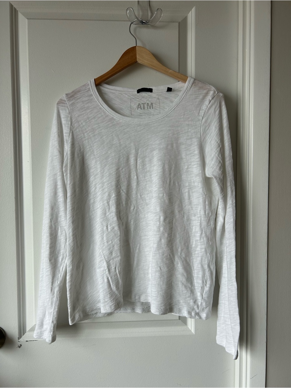 ATM 100% Cotton Slub Jersey Long Sleeve Sz L - Picture 1 of 5
